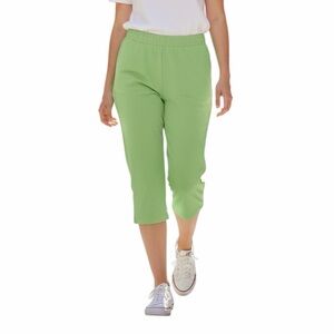 Christine Alexander•Green Wide Leg Capris